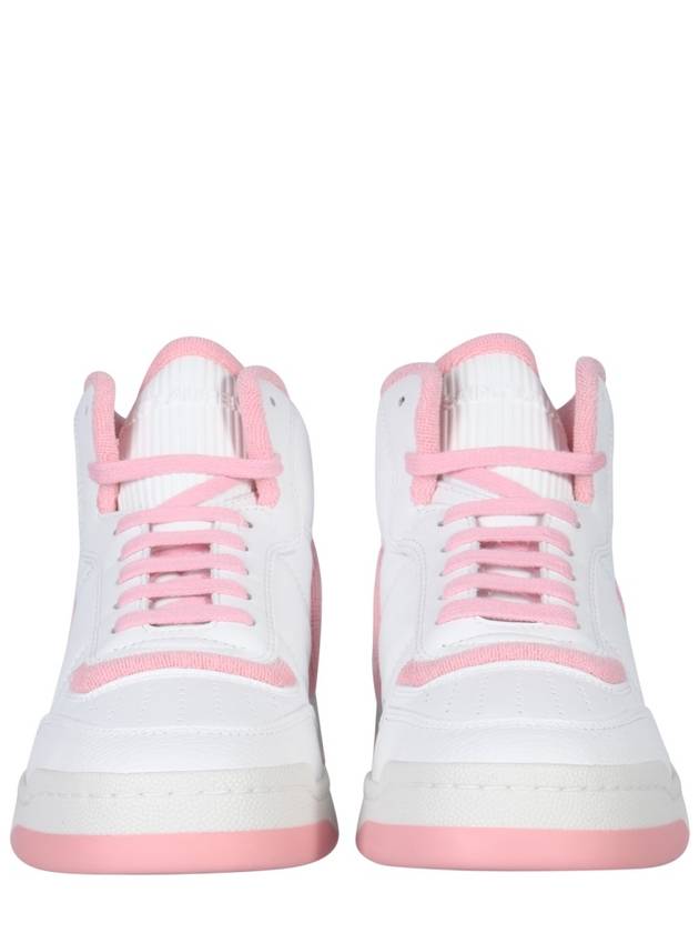 SL 80 High Top Sneakers White Pink - SAINT LAURENT - BALAAN 3