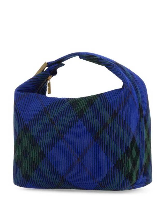 Peg Medium Check Pattern Duffel Bag Blue - BURBERRY - BALAAN 3