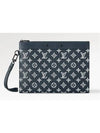 Men's Pochette To Go Monogram Shadow Leather Pouch Bag Ink Blue - LOUIS VUITTON - BALAAN 2