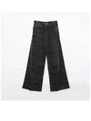 Denim Cotton Wide Jeans Black - MAISON MARGIELA - BALAAN 3