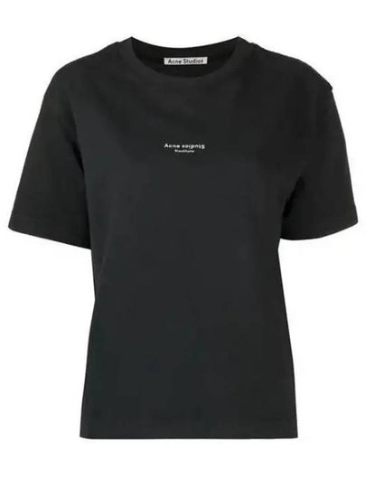 Logo Crew Neck Short Sleeve T-Shirt Black - ACNE STUDIOS - BALAAN 2