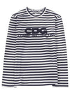 CDG logo striped border long sleeve t-shirt navy - COMME DES GARCONS - BALAAN 2