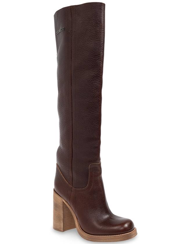 Dsquared2 Leather Boots, Women's, Brown - DSQUARED2 - BALAAN 4