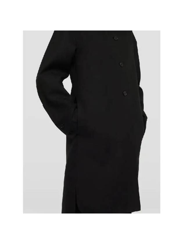 Asymmetric Hem Cotton Single Coat Black - JIL SANDER - BALAAN 3