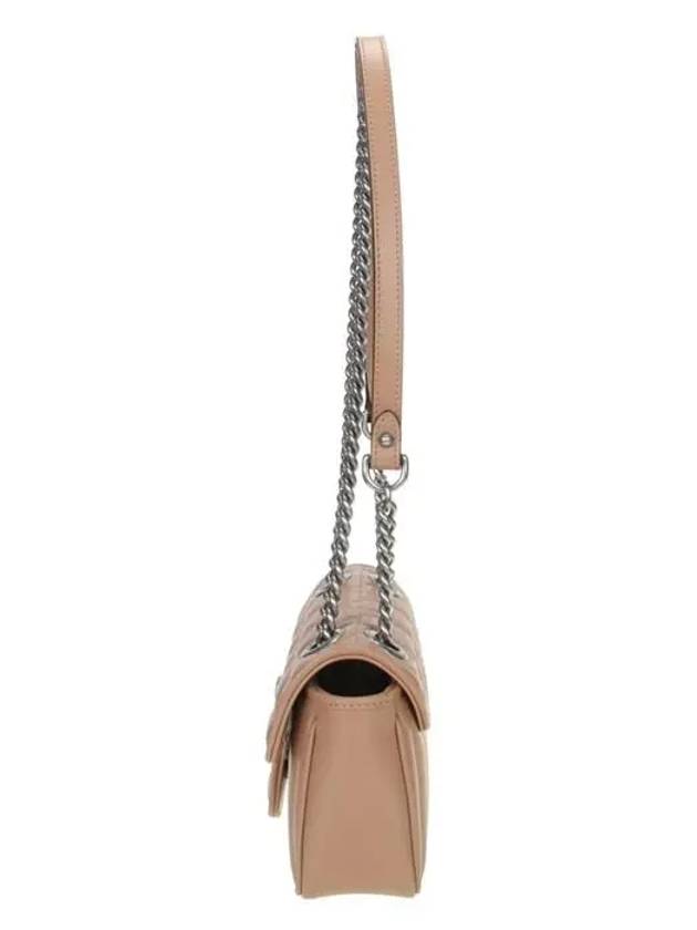 silver GG Marmont mini shoulder bag rose beige - GUCCI - BALAAN.