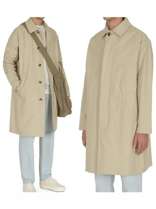 Men's Ryan Mac Coat Beige - A.P.C. - BALAAN.