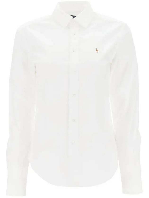 Pony Classic Fit Long Sleeve Shirt White - POLO RALPH LAUREN - BALAAN 2