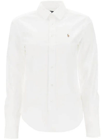 Pony Classic Fit Long Sleeve Shirt White - POLO RALPH LAUREN - BALAAN 2