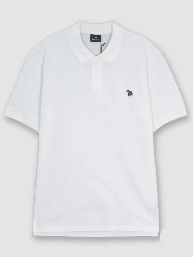 Zebra Logo Short Sleeve Polo Shirt White - PAUL SMITH - BALAAN 2