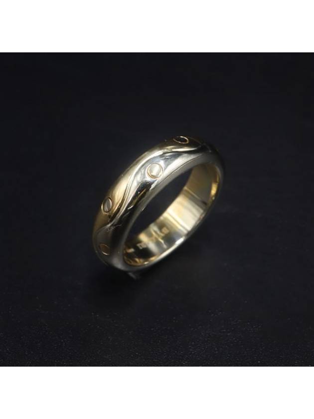 Women s Bvlgari 18K yellow white gold Onda ring Korea No 9 gt Gangbuk used luxury goods - BVLGARI - BALAAN 1