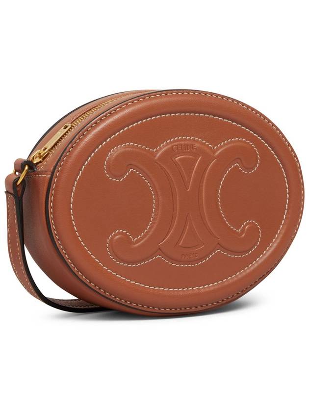 Oval Purse Smooth Calfskin Cross Bag Brown - CELINE - BALAAN 3