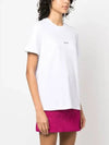 Micro Brushed Logo Short Sleeve T-Shirt White - MSGM - BALAAN 3