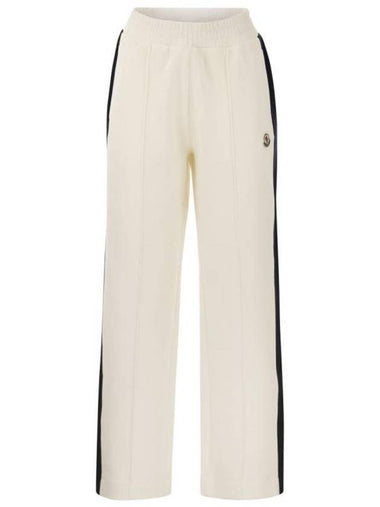 pique track pants white - MONCLER - BALAAN 1