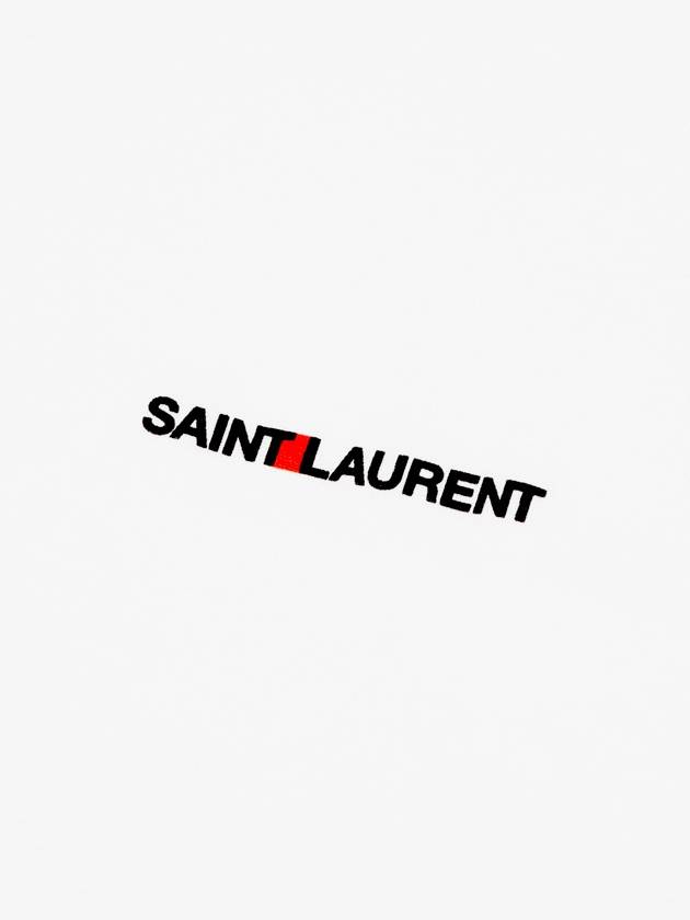 Rive Gauche Short Sleeve T-Shirt White - SAINT LAURENT - BALAAN 4