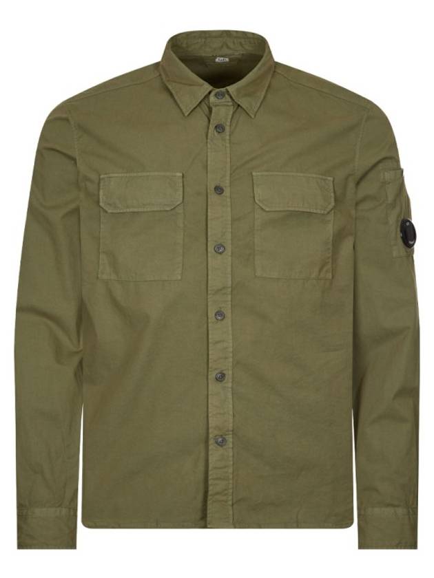 Gabardine Utility Long Sleeve Shirt Bronze Green - CP COMPANY - BALAAN 5