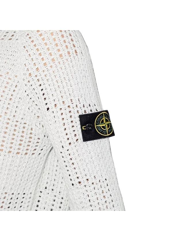 Wappen Patch Knit Top Off White - STONE ISLAND - BALAAN 5