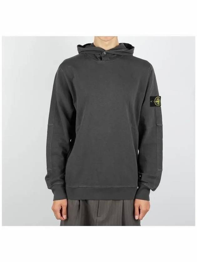 Compass Badge Cotton Hoodie Dark Grey - STONE ISLAND - BALAAN 3