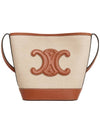 Cuir Triomphe Small Bucket Bag Natural Tan - CELINE - BALAAN 1