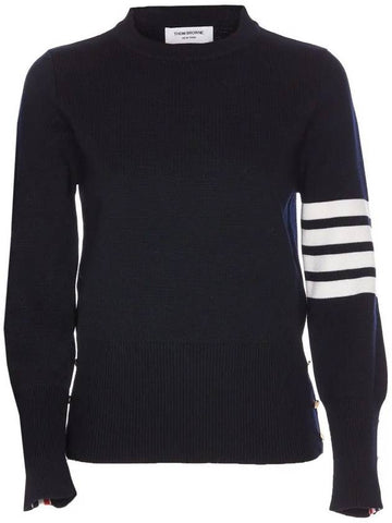 4 bar stripe Milanese stitch wool knit - THOM BROWNE - BALAAN 1