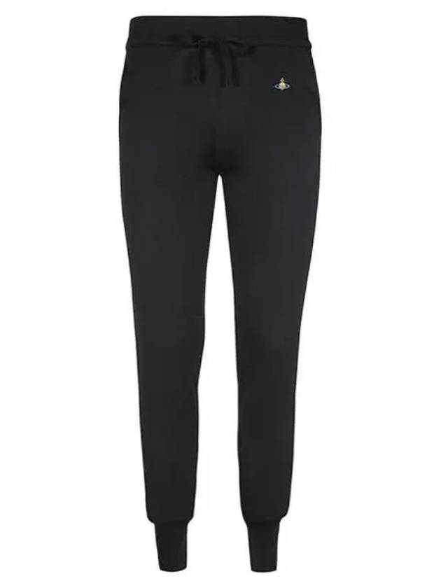 Embroidered Logo Knit Track Pants Black - VIVIENNE WESTWOOD - BALAAN 2