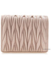 Matelasse Leather Half Wallet Light Pink - MIU MIU - BALAAN 4