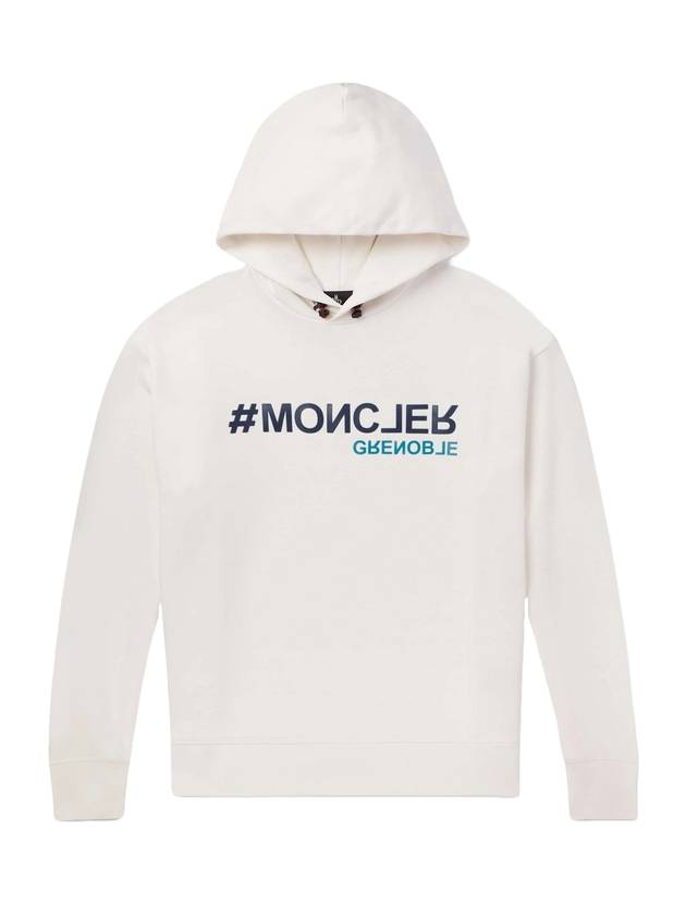 logo print hood white - MONCLER - BALAAN 1