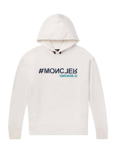 Logo Print Hoodie White - MONCLER - BALAAN 1