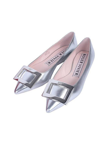 Flat Shoes RVW57528260KAC B200 Silver - ROGER VIVIER - BALAAN 1