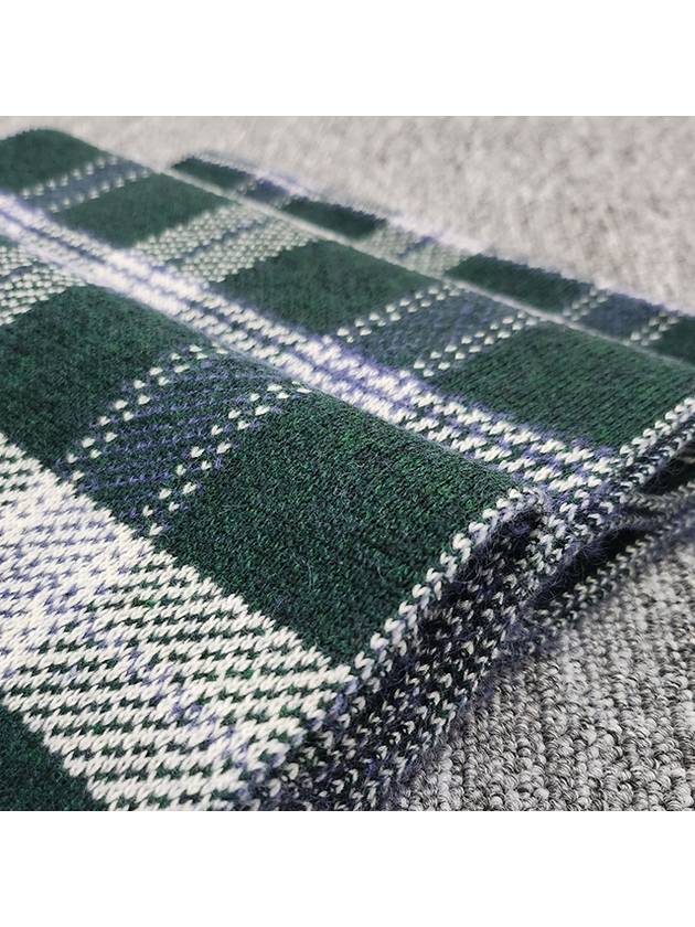 Tartan Check Scarf Dark Green - THOM BROWNE - BALAAN 8