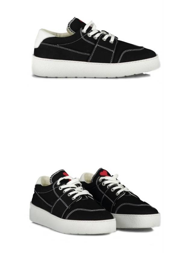 Heart Logo Low Top Sneakers Black - AMI - BALAAN 5