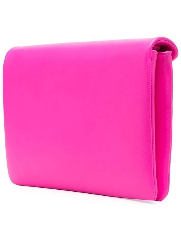 One Studded Leather Clutch Bag Pink - VALENTINO - BALAAN 5