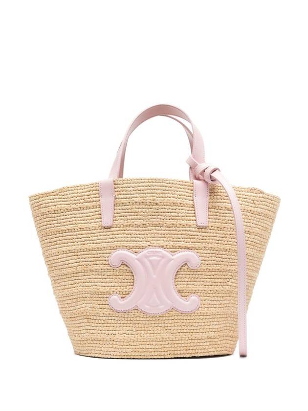 Teen Supple Classic Panier Raffia Tote Bag Pastel Pink - CELINE - BALAAN 1