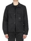 Men's Gabardine Shirt Zip Up Jacket Black - CP COMPANY - BALAAN 4