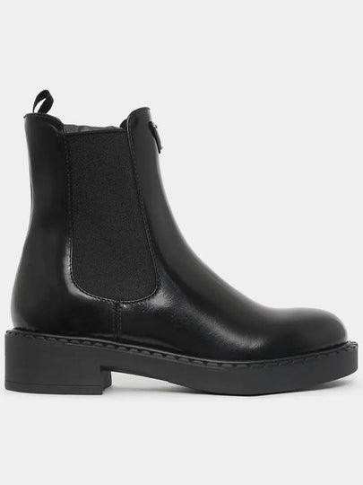 Brushed Calf Leather Chelsea Boots Black - PRADA - BALAAN 2