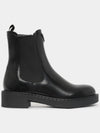 Brushed Calf Leather Chelsea Boots Black - PRADA - BALAAN 3