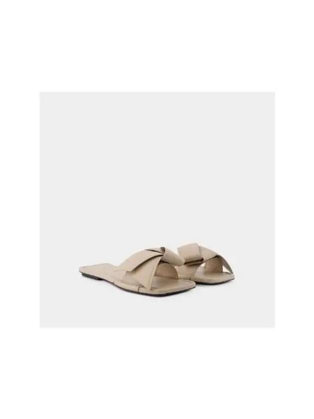 Musubi Leather Slippers Beige - ACNE STUDIOS - BALAAN 4