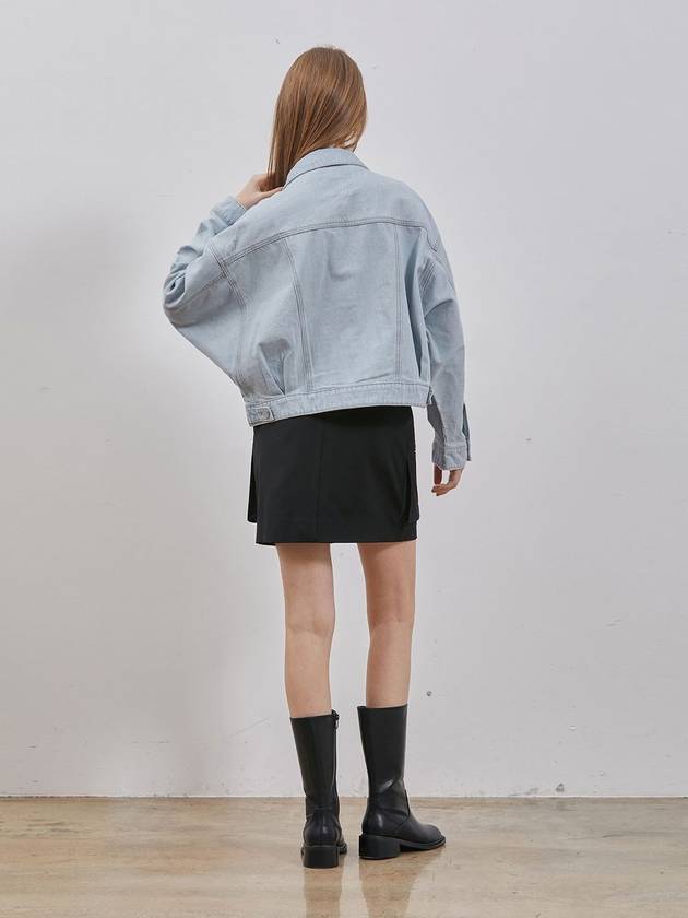 Denim overfit dolman sleeve jacket light blue - RYUL+WAI: - BALAAN 2