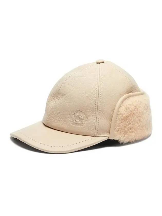 Leather and Shearling Explorer Cap 8005520 - BURBERRY - BALAAN 2