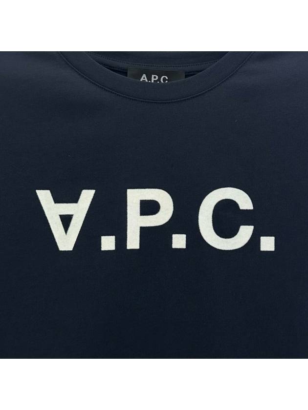 VPC Logo Organic Cotton Short Sleeve T-Shirt Navy - A.P.C. - BALAAN 4