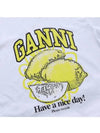 Relaxed Lemon T-Shirt Bright White - GANNI - BALAAN 4