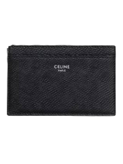 Logo Grain Card Wallet Black - CELINE - BALAAN 2