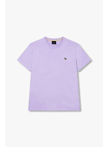 PS Slim Fit Mini Zebra T Shirt Light Purple - PAUL SMITH - BALAAN 1