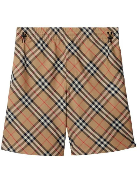 Check Print Drawstring Shorts 8087224 - BURBERRY - BALAAN 1