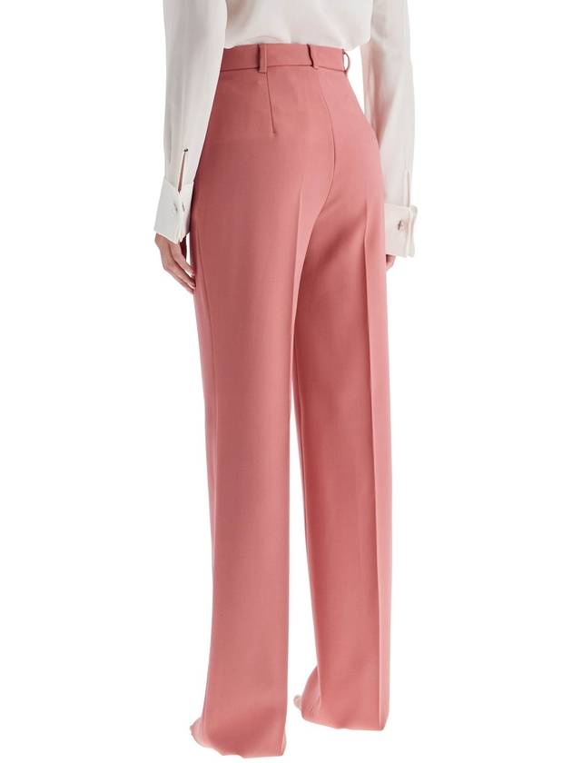 Quasar Wool Crepe Satin Straight Pants Pink - MAX MARA - BALAAN 4