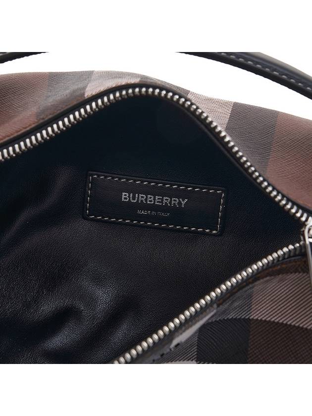 Sound Check Print Leather Cross Bag Dark Burch Brown - BURBERRY - BALAAN 11