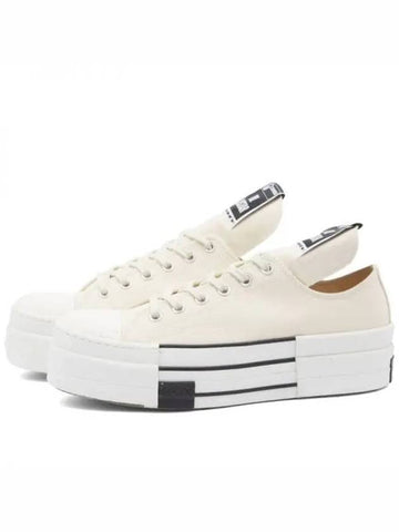 Rick Owens DBL DRKSTAR ONatural Ivory Black Igrette A04955CA04955C - CONVERSE - BALAAN 1