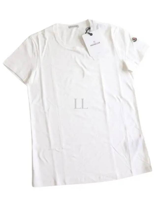 Logo Patch Jersey Cotton Short Sleeve T-Shirt Off White - MONCLER - BALAAN 2