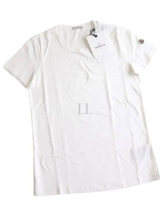 Logo Patch Jersey Cotton Short Sleeve T-Shirt Off White - MONCLER - BALAAN 2