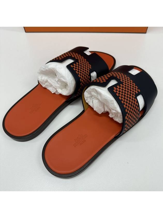 Izmir Leather Slippers Noir - HERMES - BALAAN 3