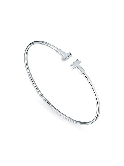 T Narrow Wire Bracelet Silver - TIFFANY & CO. - BALAAN 2